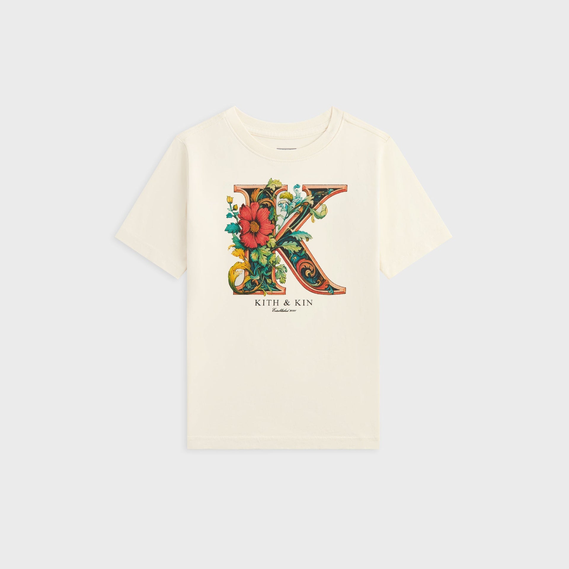 Kith Kids Floral K Tee - Sandrift
