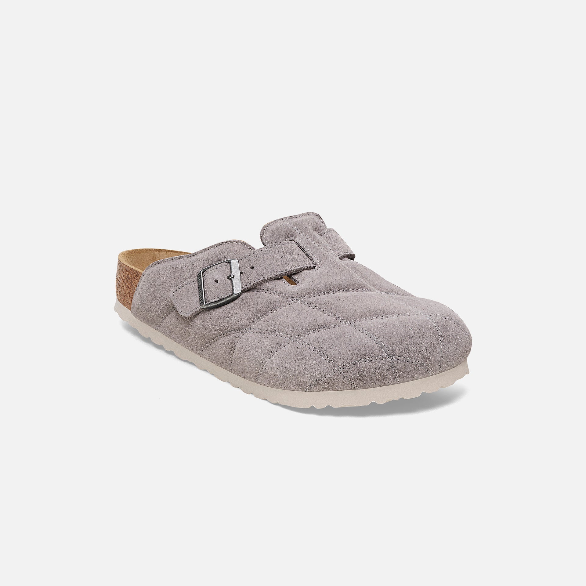 Birkenstock Boston Quilted Leve - Stone Coin