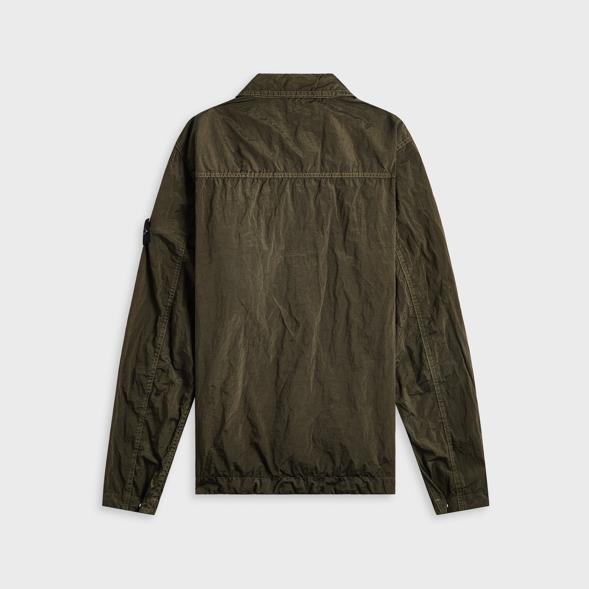 Stone Island Nylon Metal Garment Dyed Shirt - Military Green