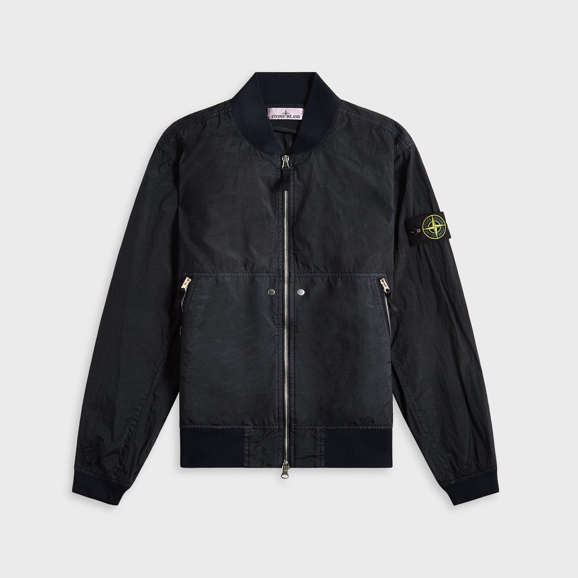 Stone Island Nylon Metal Watro-Tc Garment Dyed Nylon Bomber - Navy Blue