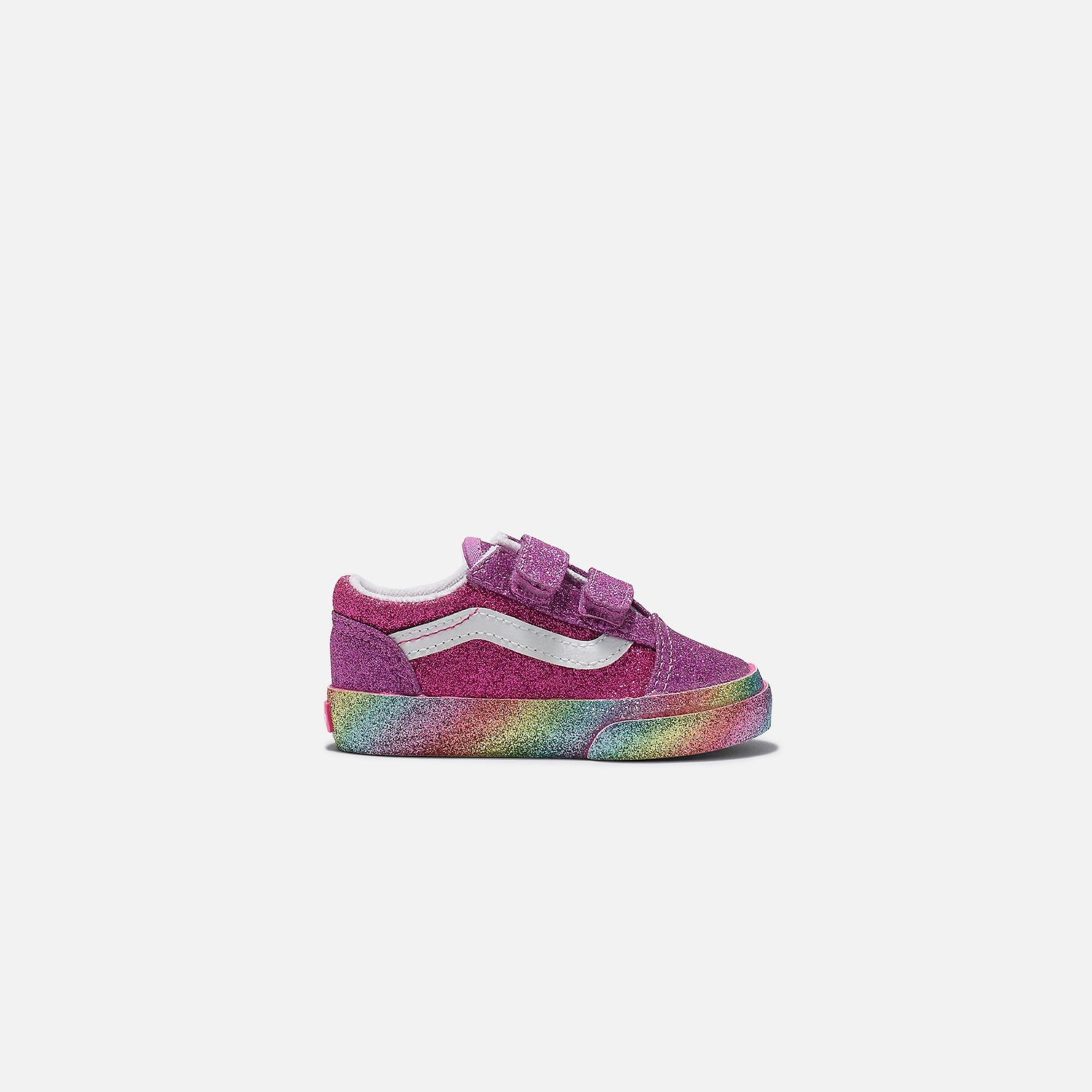 Vans Toddler Old Skool V Glitter Rainglow - Pink / Multi