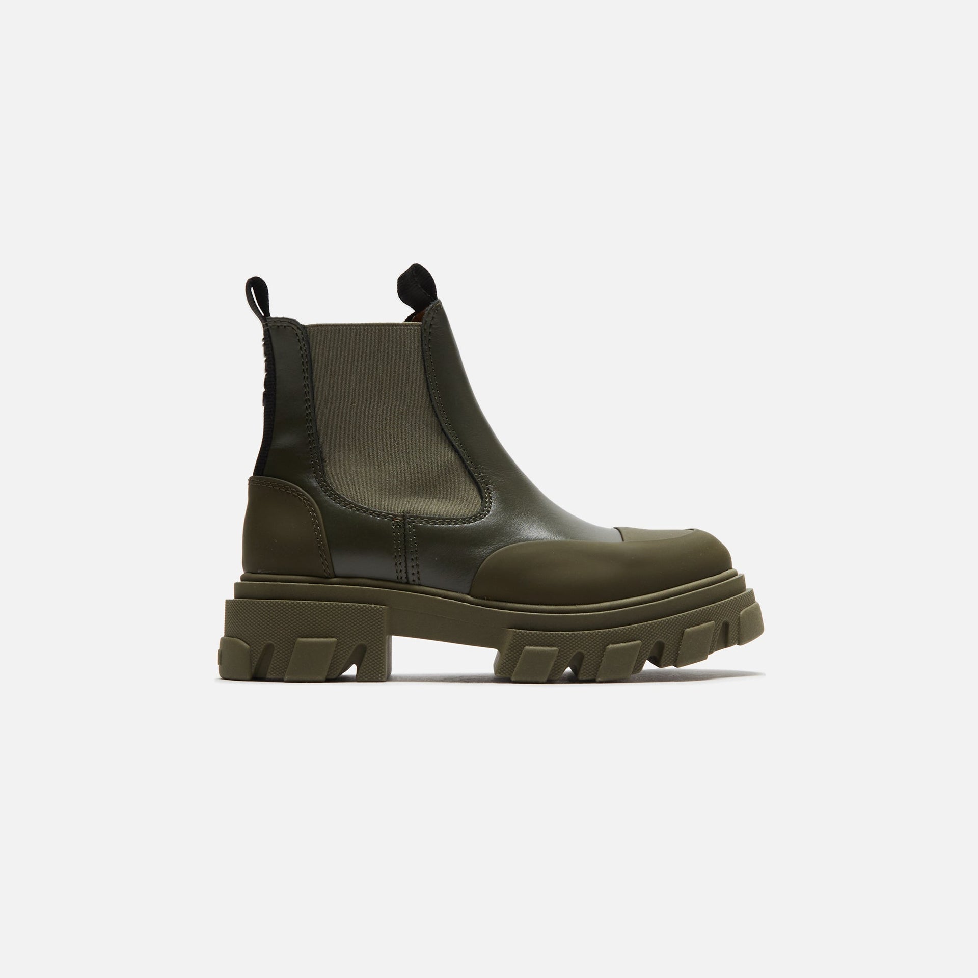 Ganni Cleated Low Chelsea Boot - Tonal Kalamata