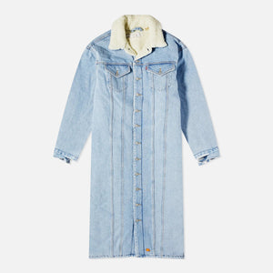 ERL x Levis Unisex Sherpa Duster - Blue