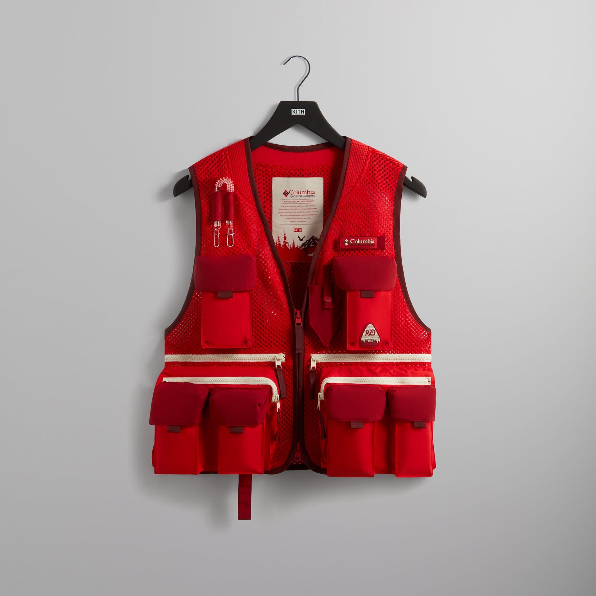 Kith for Columbia Utility Vest - Bright Red