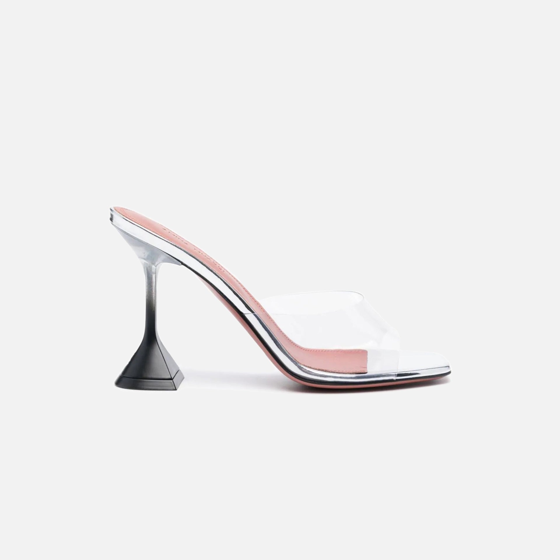 Amina Muaddi Lupita Glass Slipper CL Plexi Heel 95mm PVC - Black