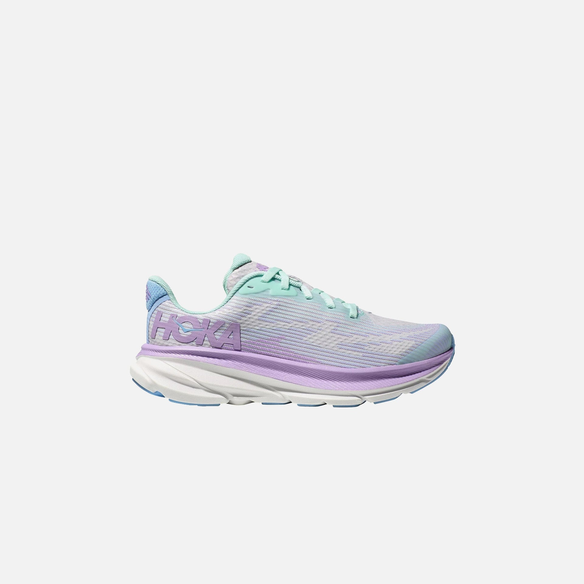 HOKA Clifton 9 Youth - Sunlit Ocean / Lilac Mist