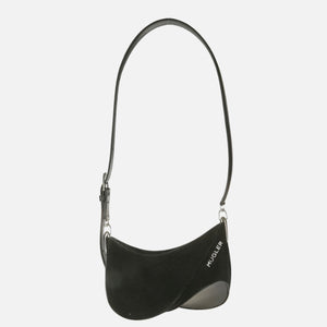 Mugler Curve 01 S Denim Bag - Black