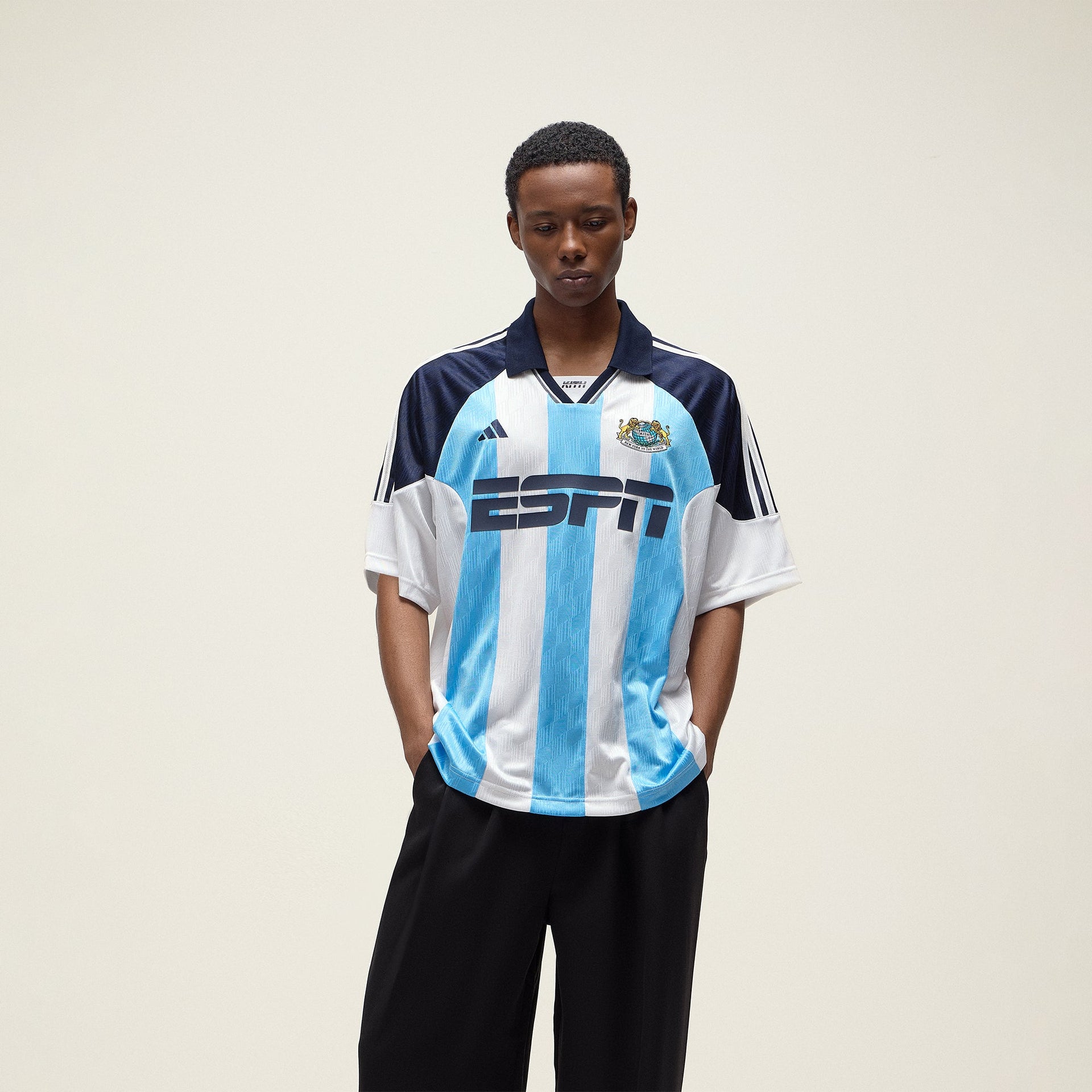 Kith for adidas Football ESPN Jersey in White / Blue