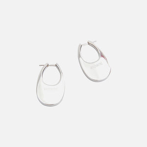 Coperni Lacquered Medium Swipe Earrings - Green