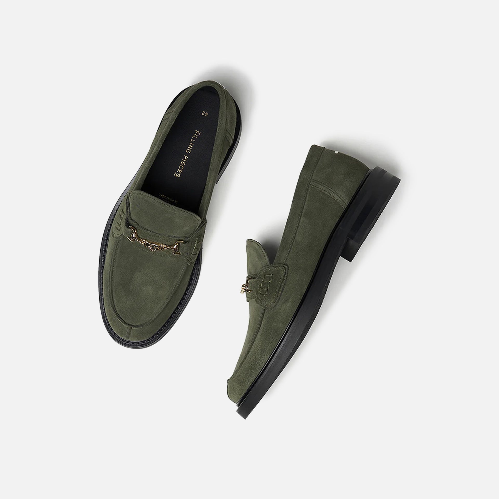 Filling Pieces Loafer Suede - Green