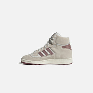 adidas Original Centennial High 85 - Crystal White / Purple / Burgundy