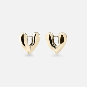 Annika Inez Large Heart Hoops - Gold