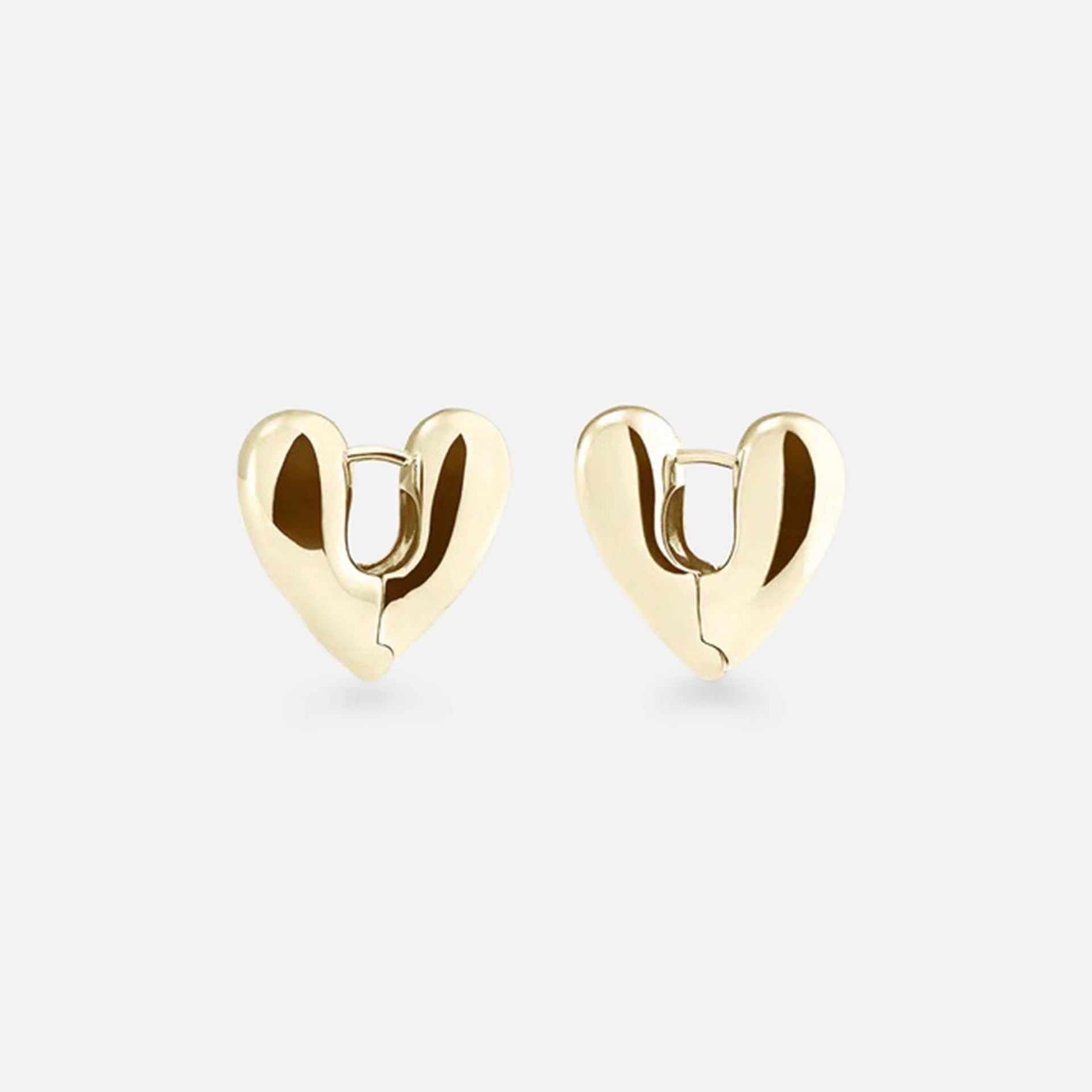 Annika Inez Small Heart Hoops - Gold