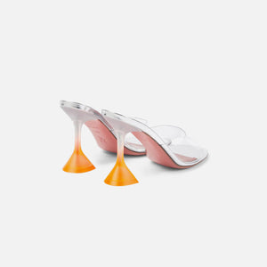 Amina Muaddi Lupita Glass Slipper - Transparent / Orange Ombre