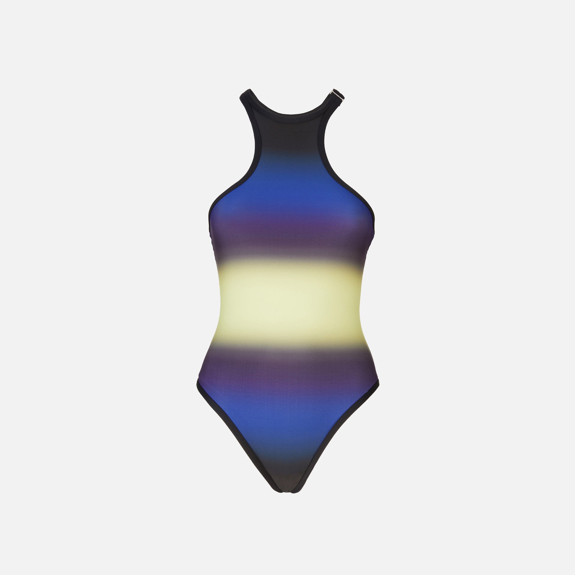 The Attico One Piece - Blue / Black / Light Yellow