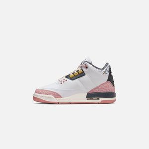 Jordan GS Air Jordan 3 Retro - White / Red Stardust / Sail / Anthracite