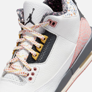 Jordan GS Air Jordan 3 Retro - White / Red Stardust / Sail / Anthracite