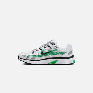 Nike P-6000 - White / Black / Metallic Silver / Spring Green