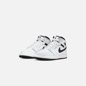 Jordan GS Air Jordan 1 Mid - White / Black / White / Black