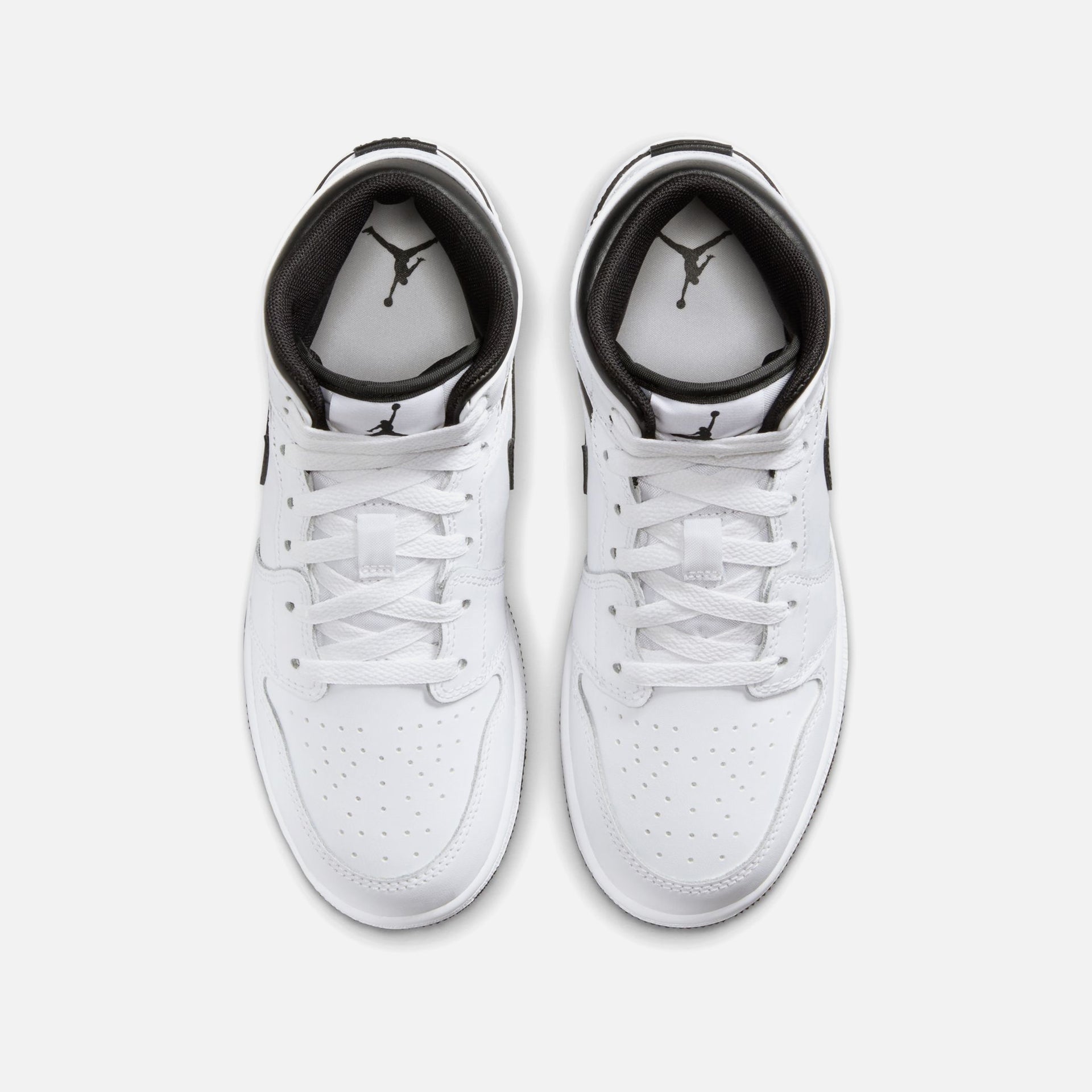 Jordan GS Air Jordan 1 Mid - White / Black / White / Black