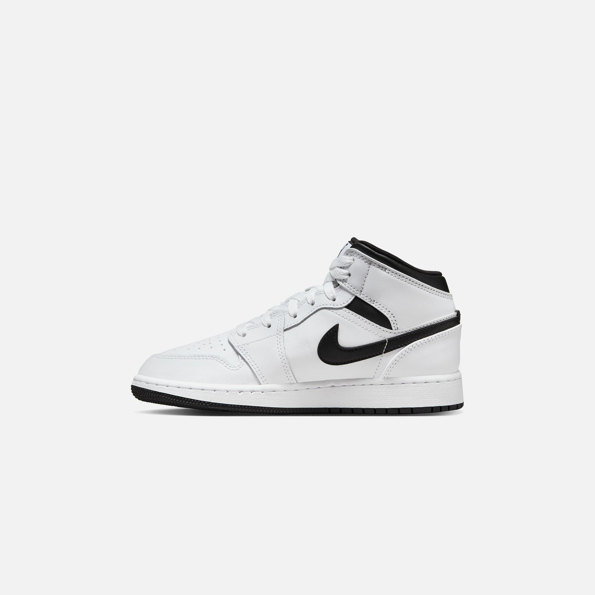 Jordan GS Air Jordan 1 Mid - White / Black / White / Black