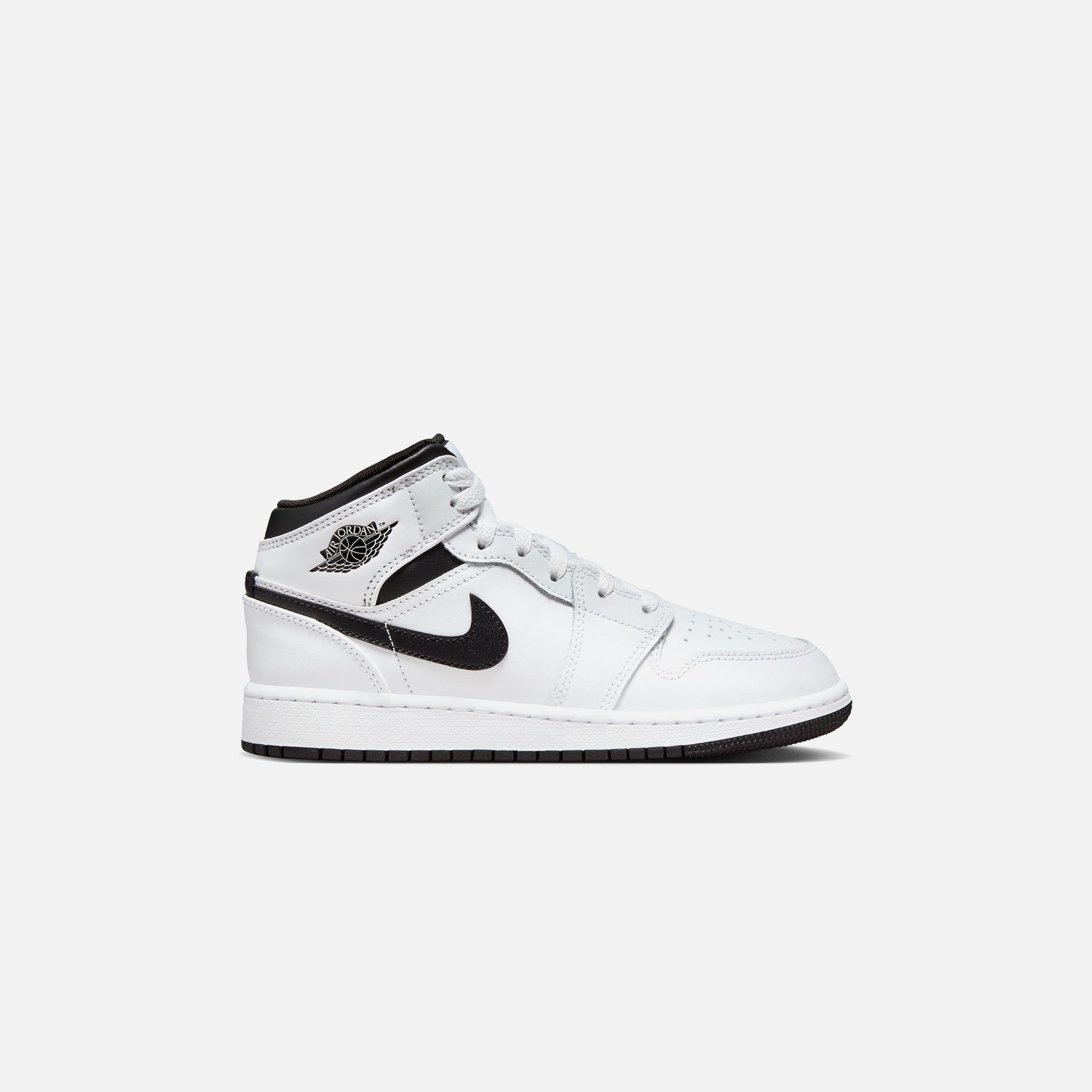 Jordan GS Air Jordan 1 Mid - White / Black / White / Black