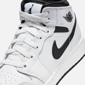 Jordan GS Air Jordan 1 Mid - White / Black / White / Black