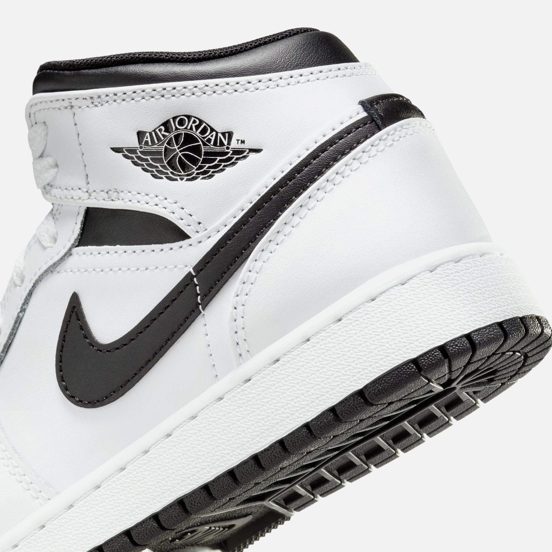 Jordan GS Air Jordan 1 Mid - White / Black / White / Black