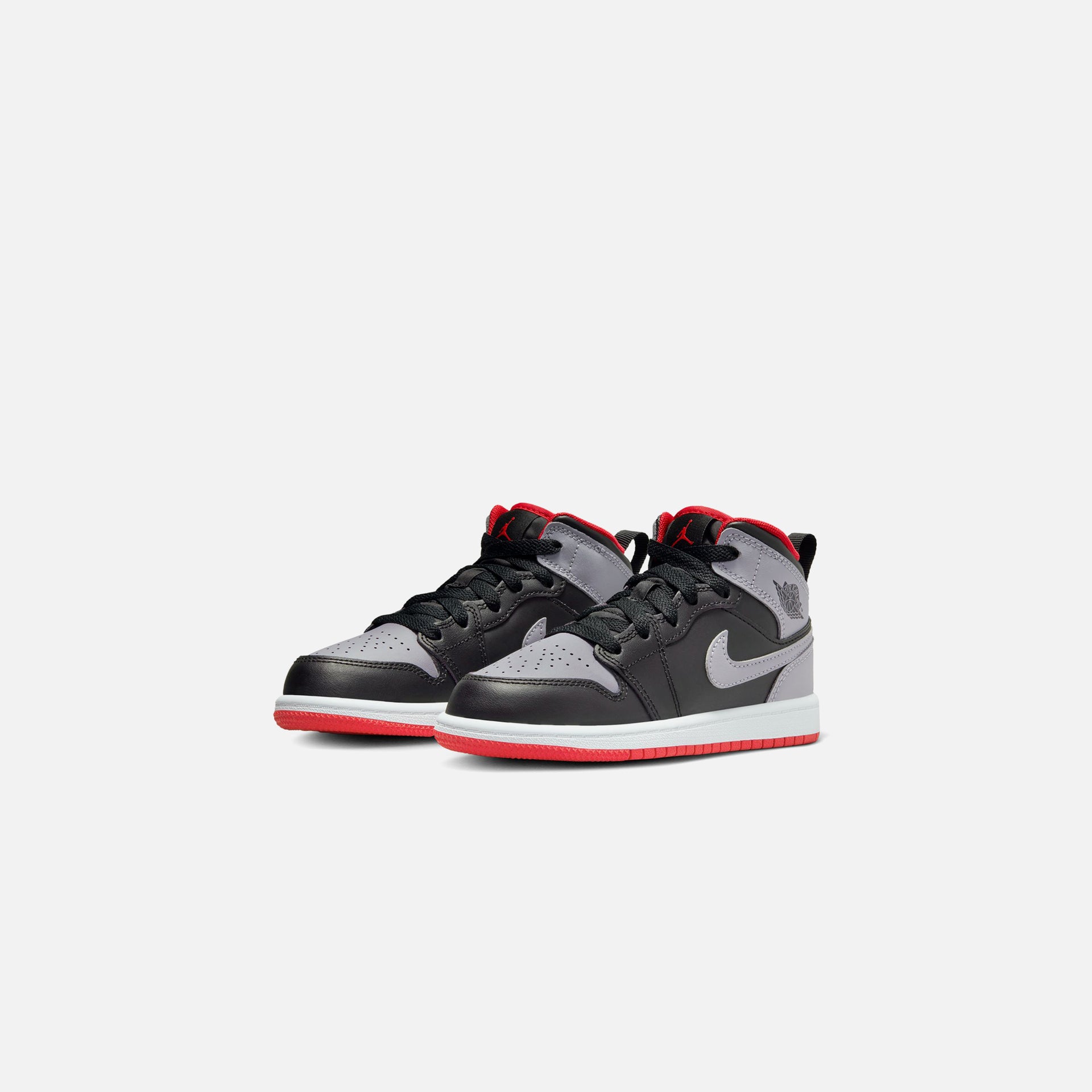 Jordan PS Air Jordan 1 Mid - Black / Cement Grey / Fire Red White