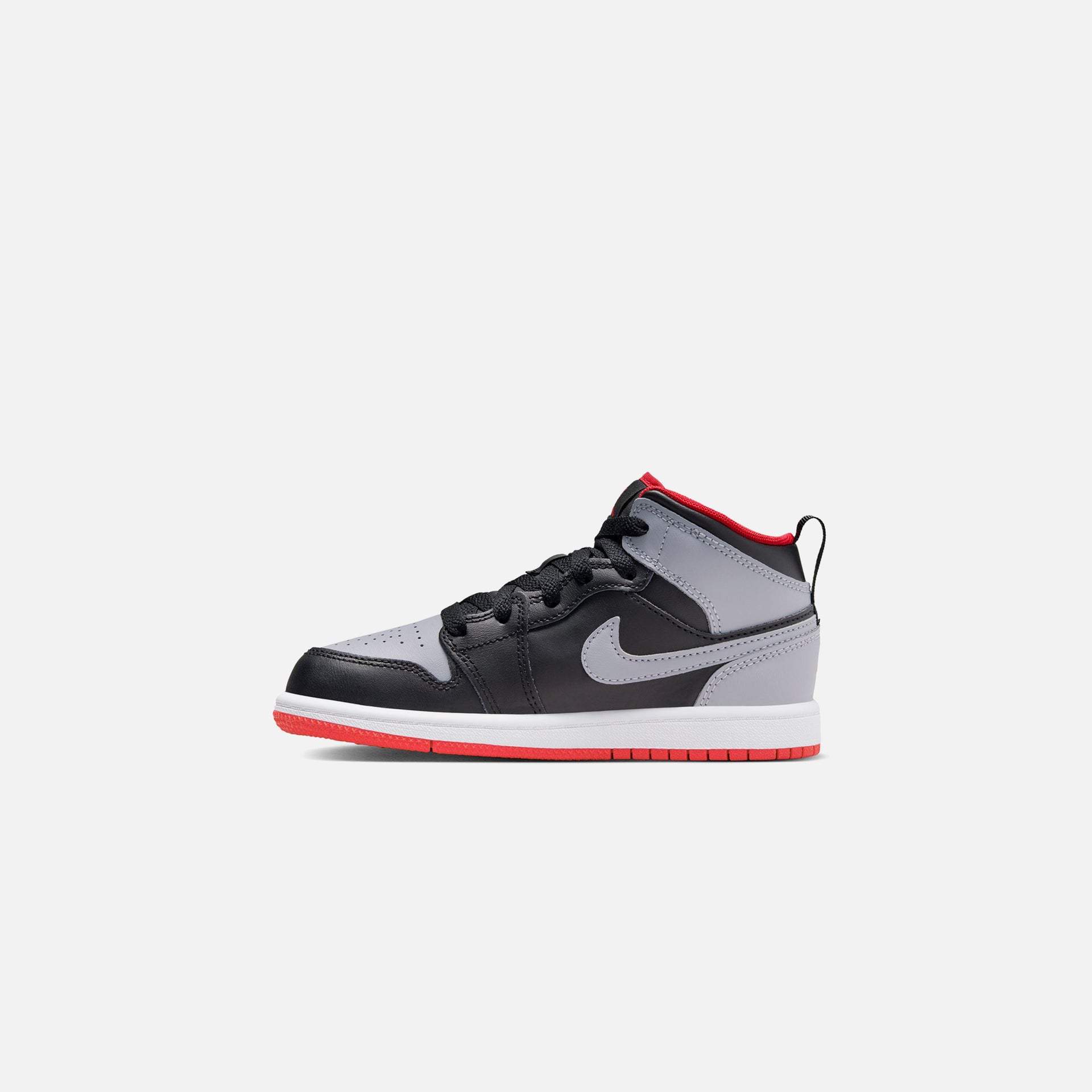 Jordan PS Air Jordan 1 Mid - Black / Cement Grey / Fire Red White