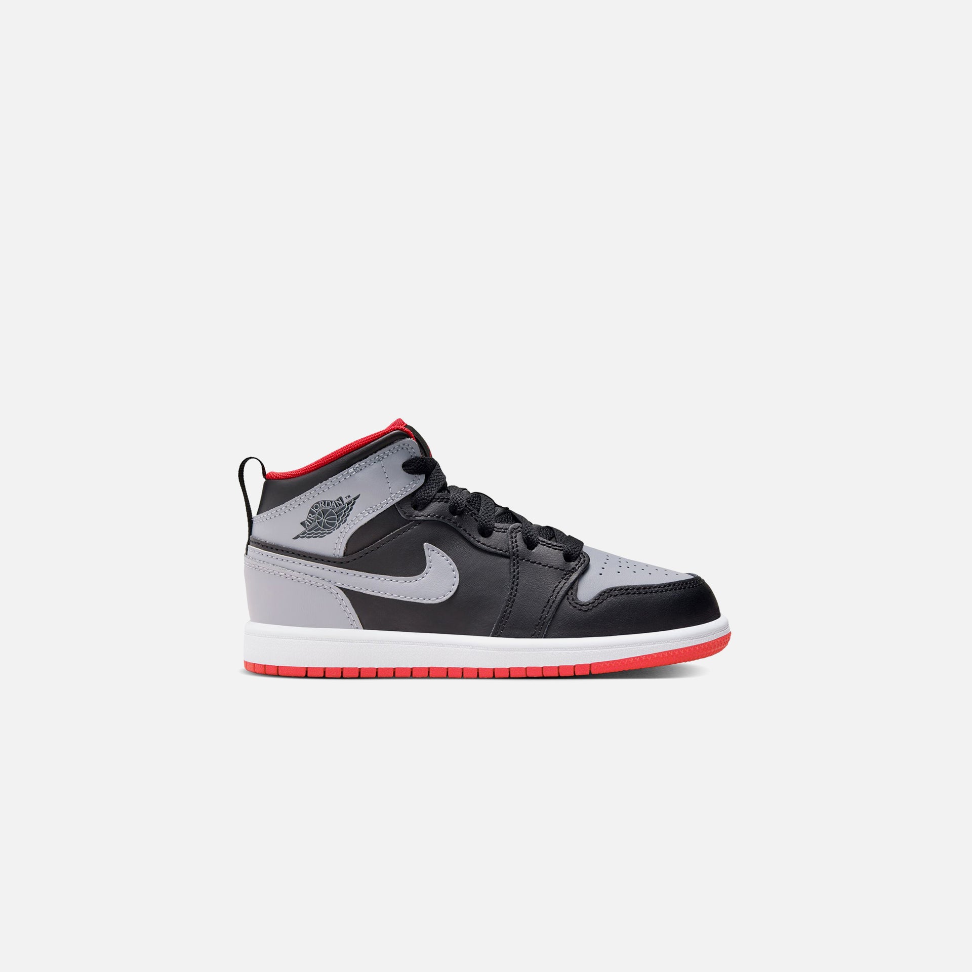 Jordan PS Air Jordan 1 Mid - Black / Cement Grey / Fire Red White