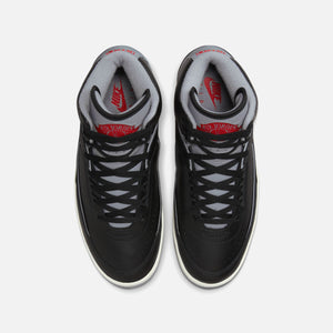 Nike Air Jordan 2 Retro - Black / Cement Grey / Fire Red / Sail