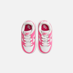 Nike TD Dunk Low - White / Laser Fuchsia