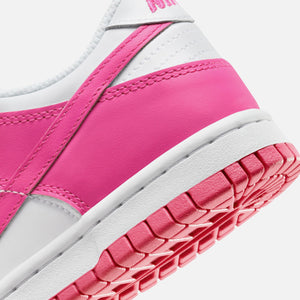 Nike GS Dunk Low - White / Laser Fuchsia