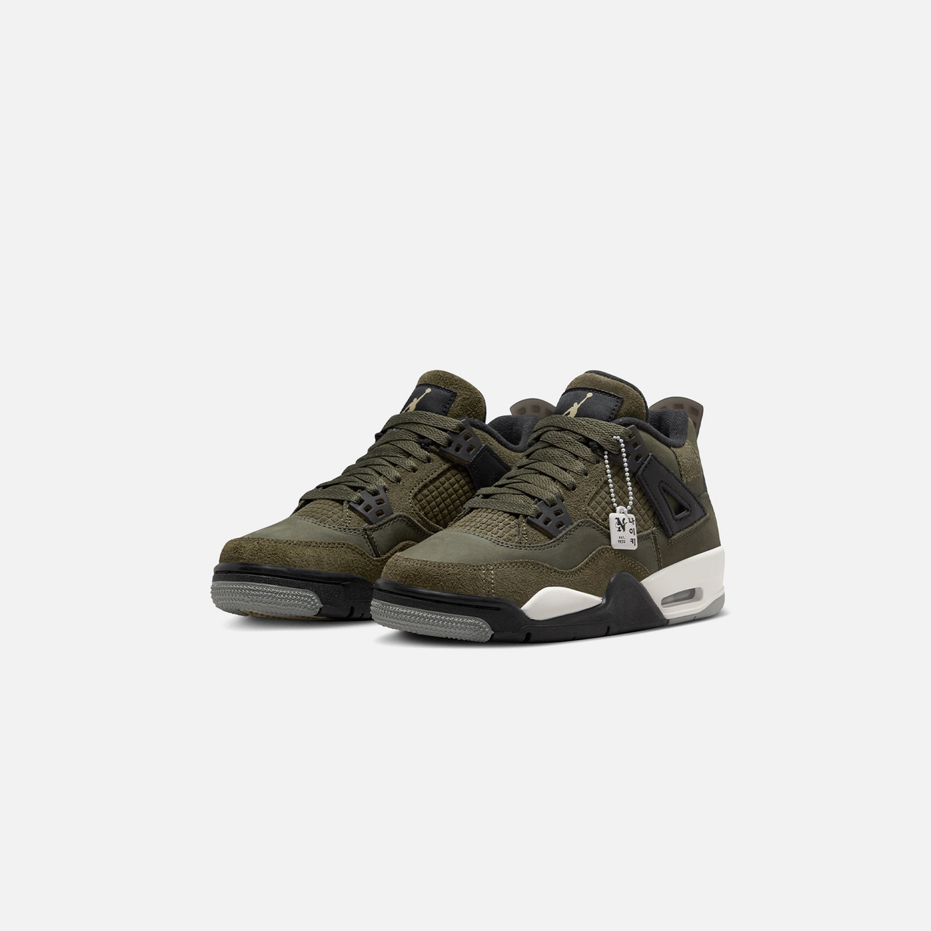 Nike GS Air Jordan 4 SE Craft - Medium Olive / Pale Vanilla / Khaki / Black-Sail