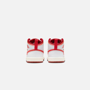 Jordan TD Air Jordan 1 Mid SE - White / Lobster / Dune Red / Sail