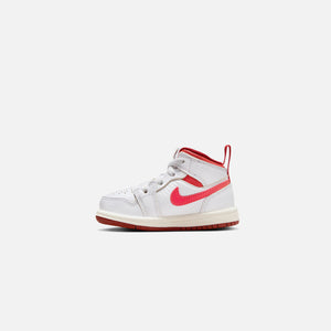 Jordan TD Air Jordan 1 Mid SE - White / Lobster / Dune Red / Sail