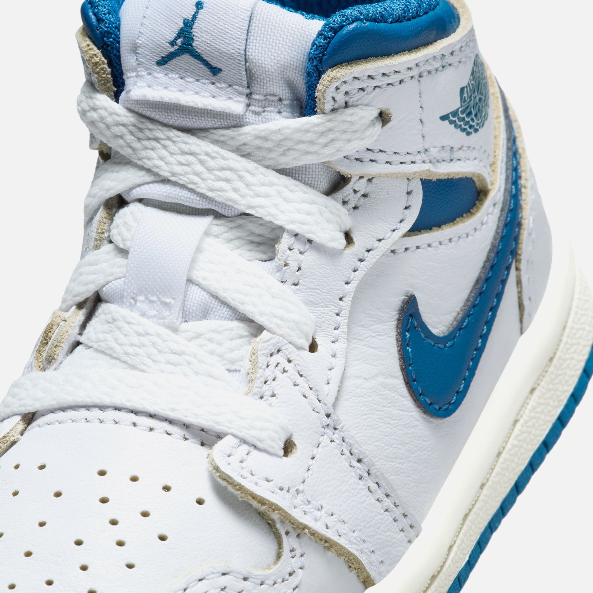 Jordan TD Jordan 1 Mid SE - White / Industrial Blue / Sail