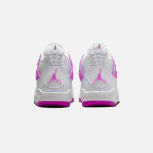 Jordan GS Air Jordan 4 Retro - White / Hyper Violet