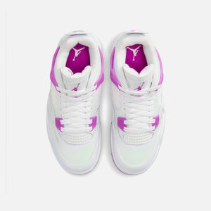 Jordan GS Air Jordan 4 Retro - White / Hyper Violet