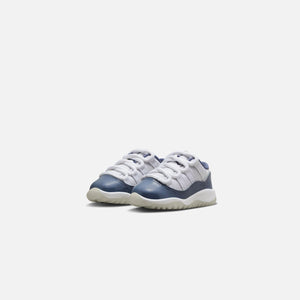 Jordan TD Air Jordan 11 Low - White / Midnight Navy / Diffused Blue / Football Grey