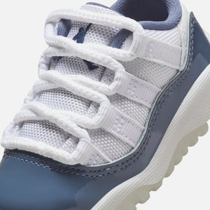 Jordan TD Air Jordan 11 Low - White / Midnight Navy / Diffused Blue / Football Grey