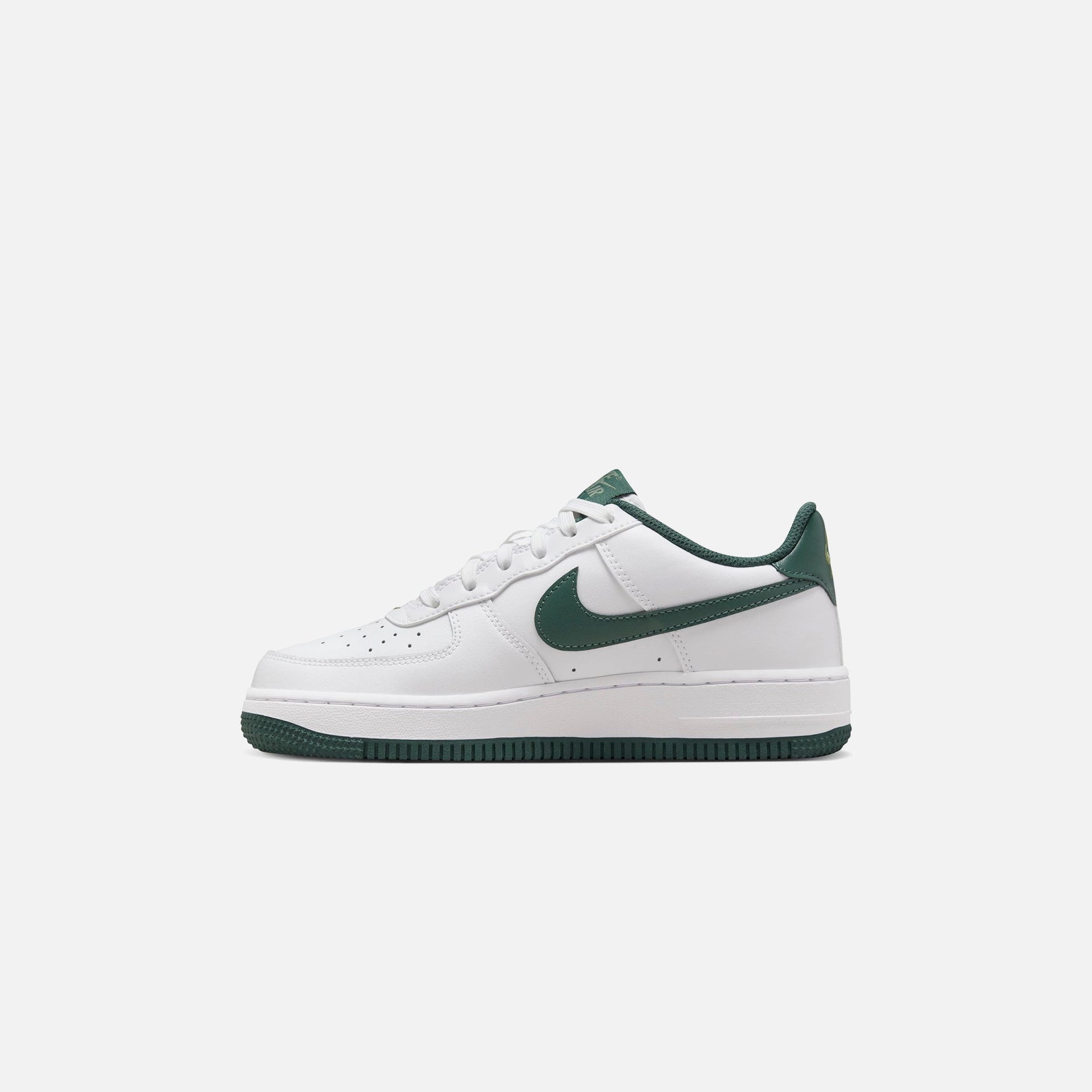 Nike GS Air Force 1 - White / Vintage Green / Oil Green