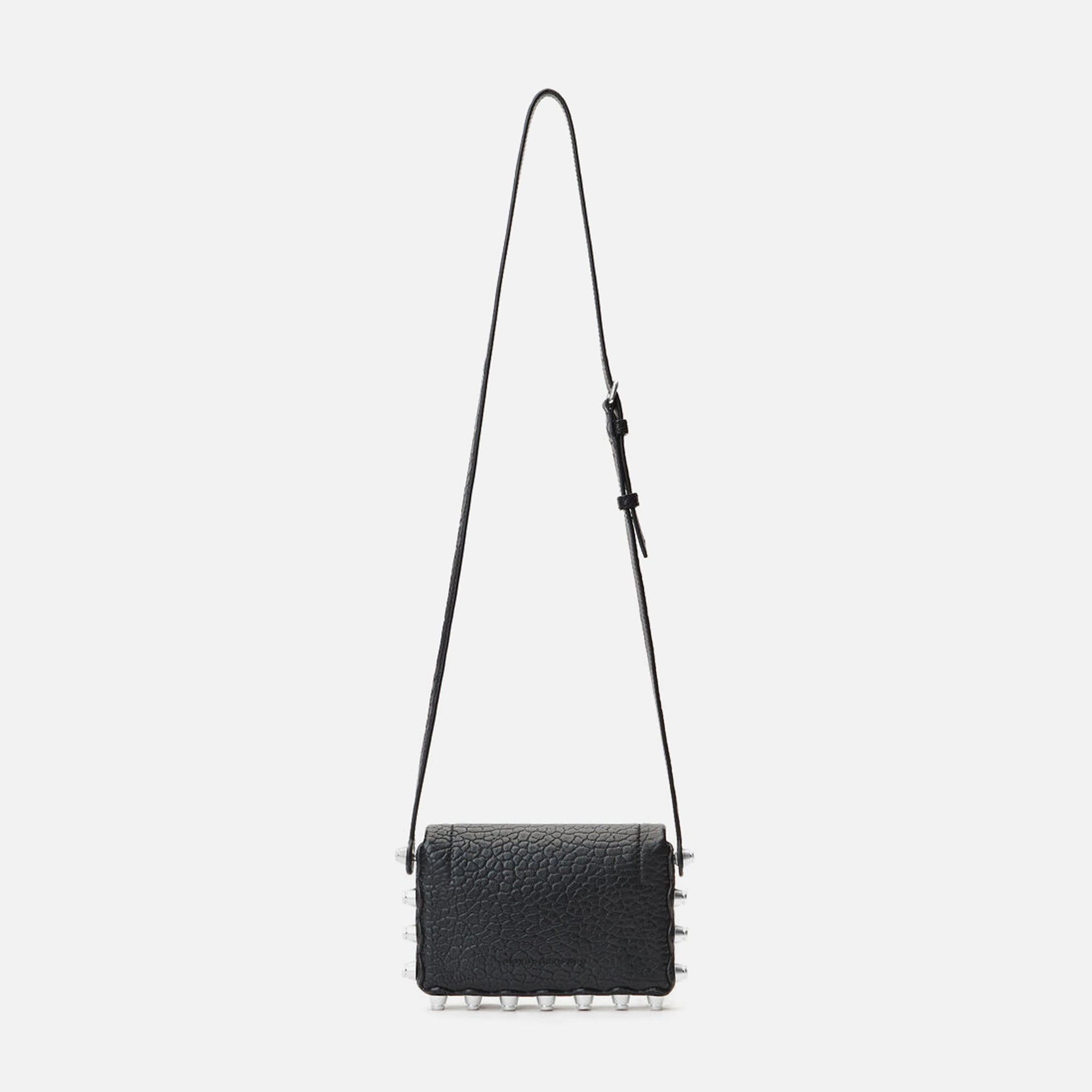 Alexander Wang Roz Wallet in Leather With Crossbody Strap - Black