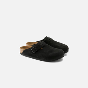 Birkenstock WMNS Boston Soft Footbed Suede - Black