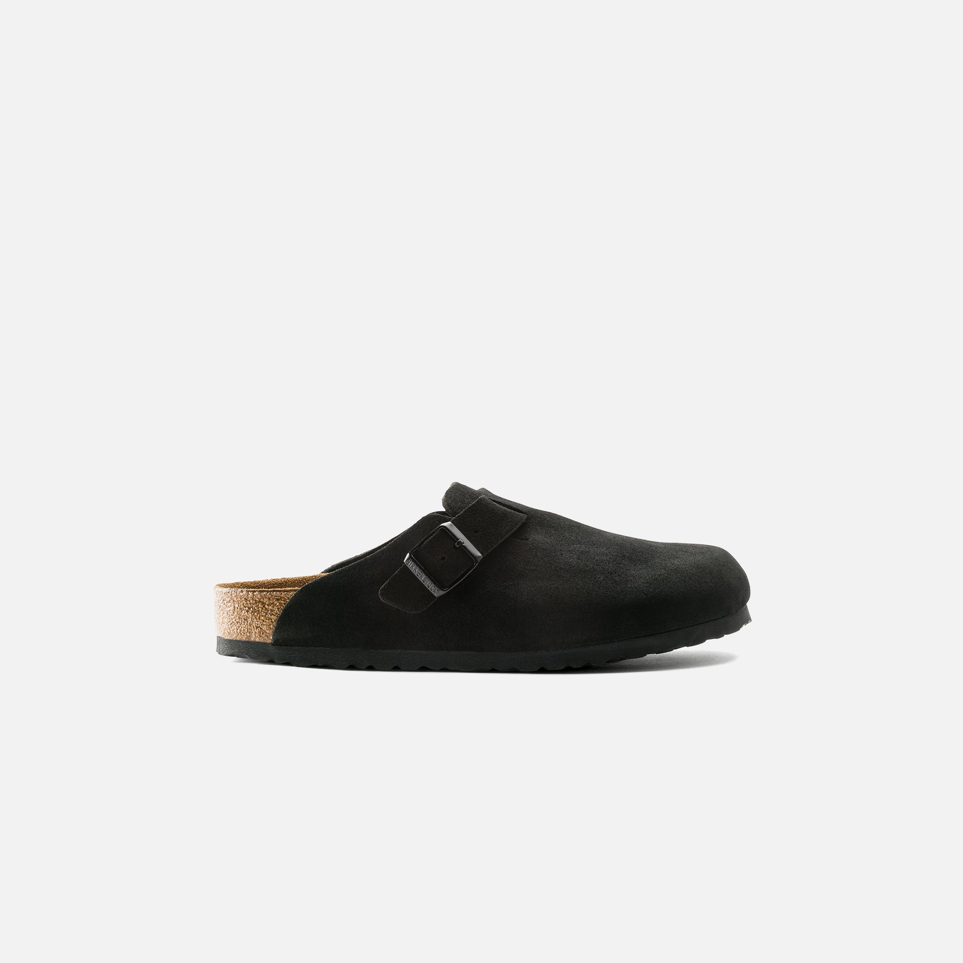 Birkenstock WMNS Boston Soft Footbed Suede - Black