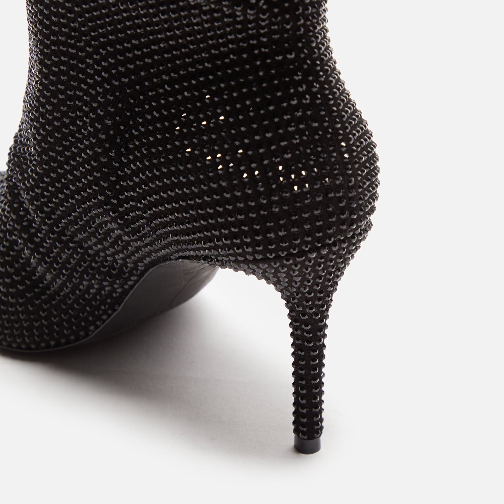 Black Suede Studio Geni Boot - Black Crystal Embellished Suede