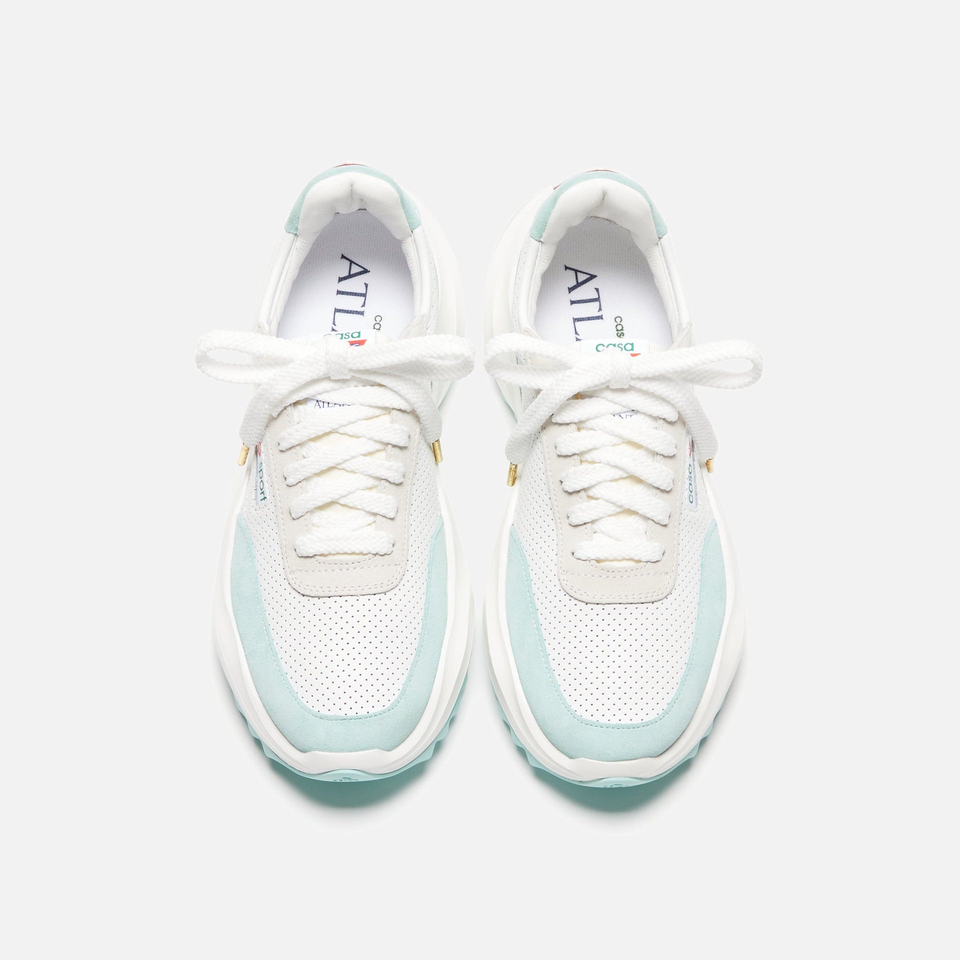 Casablanca Atlantis Leather Sneaker - White / Mint