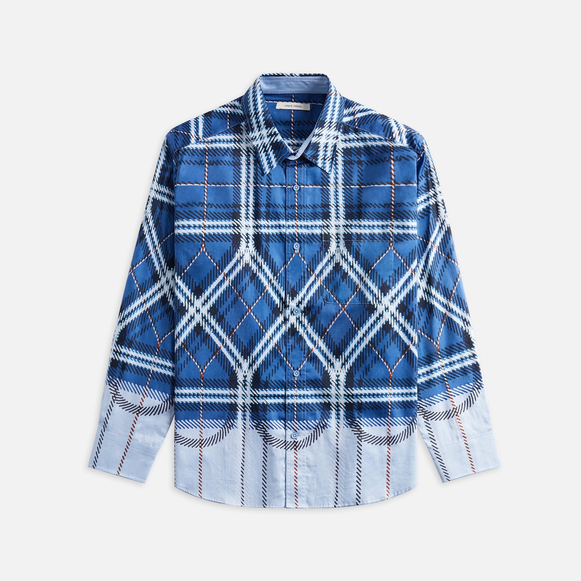 Craig Green Plaid Fade Shirt - Blue Plaid