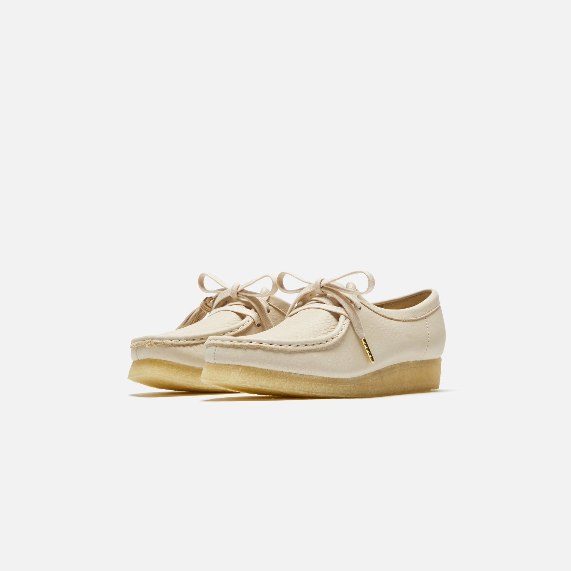 Clarks WMNS Wallabee - Beige Leather